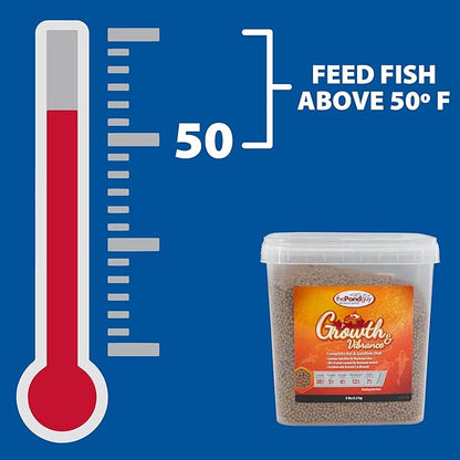 The Pond Guy Growth & Vibrance Fish Food for Show Quality Koi & Goldfish, Premium Protein Floating Pellets for Balanced Nutrition, 12 lbs