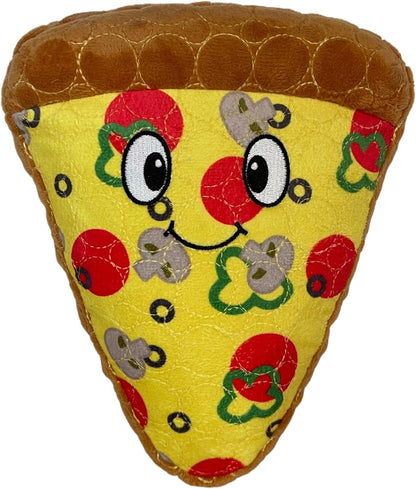 Bite Force -Durable & Strong Dog Toy Pizza Slice with Squeaker, Kevlar-Reinforced for Aggressive Chewers for Small Medium Large Dogs - Green.
