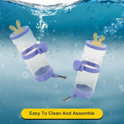 Hamster Water Dispenser,Small Animal Water Bottle Automatic Bottle Dispenser Large Capacity for Rabbits, Guinea Pigs, Hamsters, Ferrets, Chinchillas, Hedgehogs & Rodents (Green, 550ML/18.6OZ)