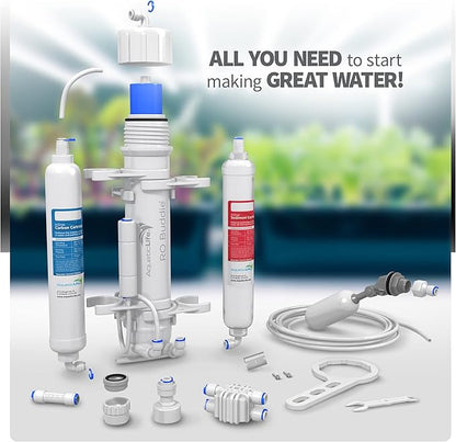 Aquatic Life RO Buddie 3-Stage Hydroponic Reverse Osmosis Water Filter System RO Filtration Unit, 75 GPD