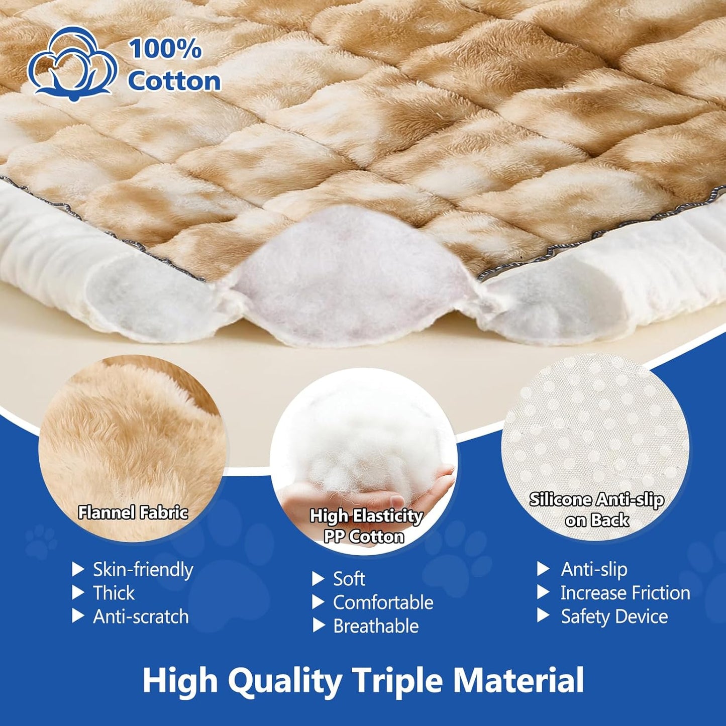 Thickened Dog Bed for Car Back Seat, Upgraded Bottom Non-Slip，Fits Hard Bottom car seat Cover for Dogs, Premium Mixed Color ，Bog Car Seat Cover