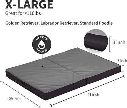 Outdoor Dog Bed for Large Dogs, Waterproof & Washable, Foldable & Orthopedic, 41" All Weather