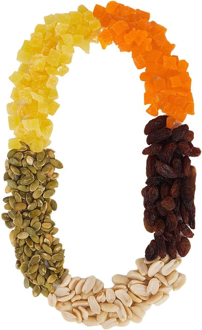 Pleasantly Warm Tropical Fruit & Nut Mix - 10oz Chinchilla Food, Suitable for Rabbits, Guinea Pigs, Sugar Gliders & Small Herbivores