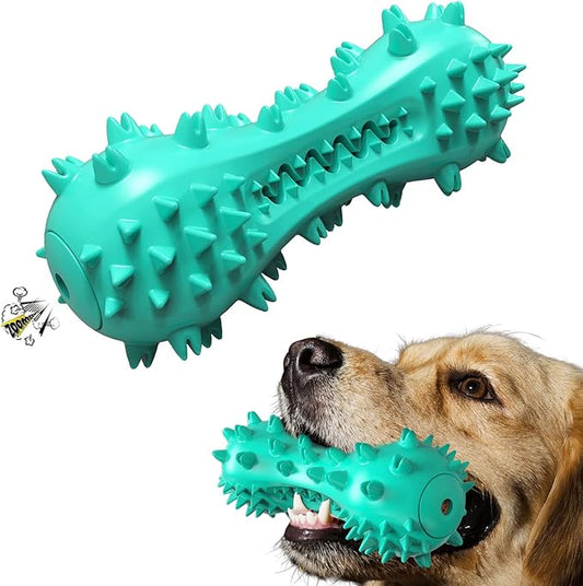 Carllg Puppy Teething Chew Toys, Dog Toys for Aggressive Chewers, Indestructible Tough Durable Toothbrush Toys, Squeaky Interactive Dog Toy for Small Medium Large Breed