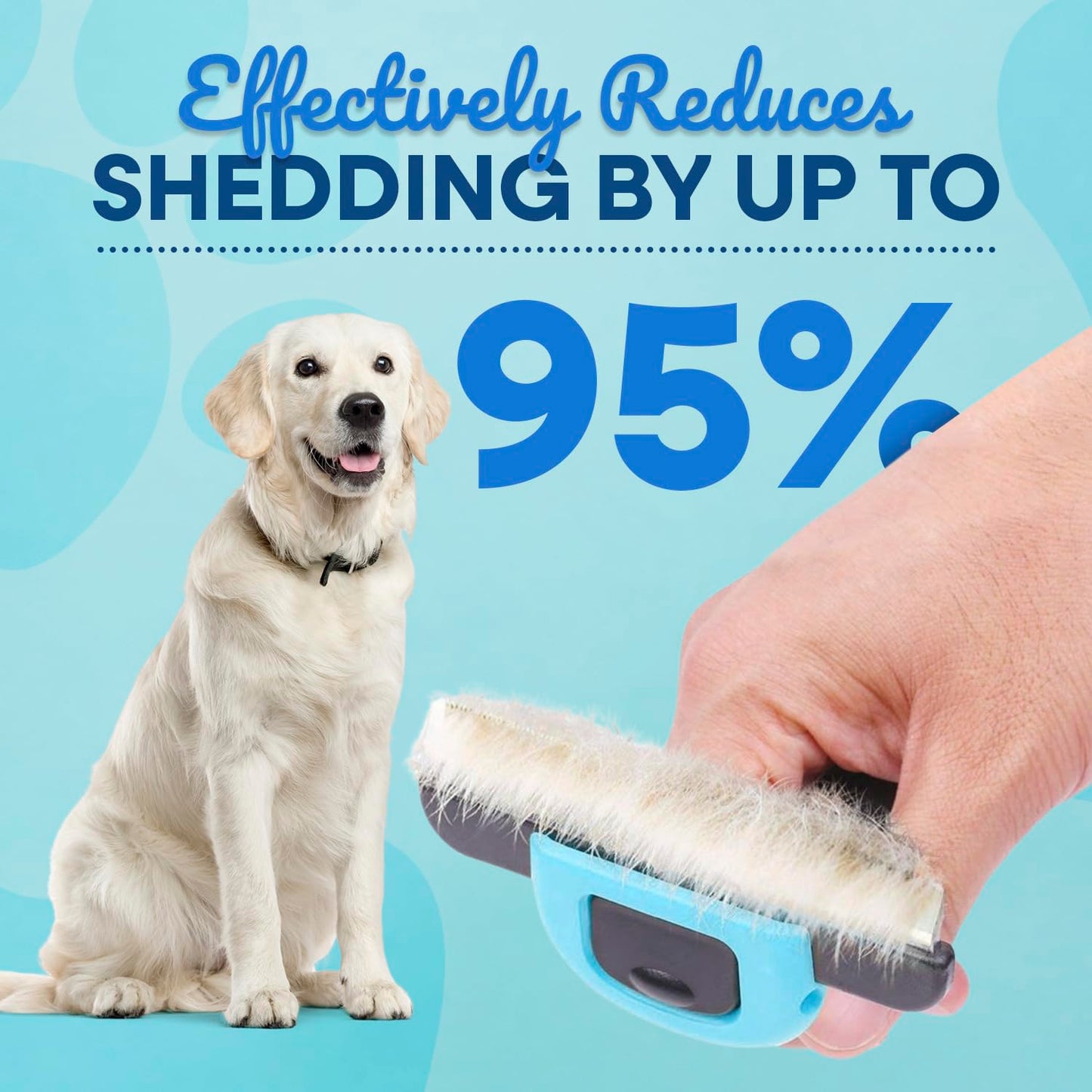Sinko Deshedding Tool for Dogs & Cats, Pet Grooming Brush, Skin Friendly Deshedding Tool, Dog Brush for Shedding, Effectively Reduces Shedding by up to 95% for Short Medium Long Pet Hair (Blue)