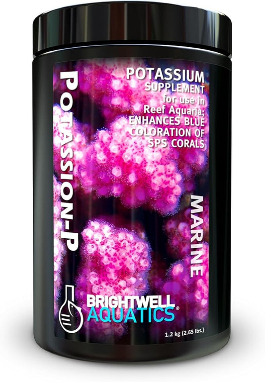 Brightwell Aquatics Potassion-P High-Purity Potassium Supplement for Reef Aquariums Supports Coral Growth & Color Enhances Blue Pigmentation Restores Potassium, 1.2kg