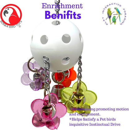 Bonka Bird Toys 1937 Bellpull Bird Toy Parrot Cage Toys Cages African Grey Conure Cockatiel.