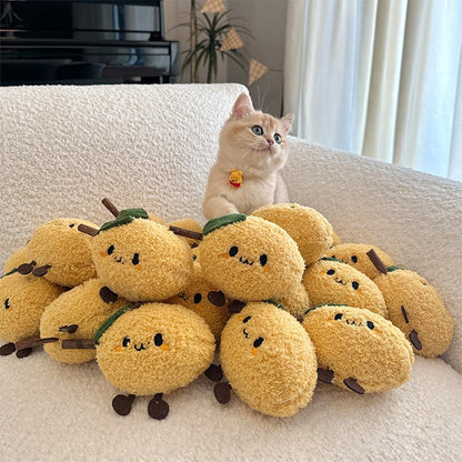 PAZ'S GIFT Catnip Toys - Cat Kick & Rope Toys for Indoor Play, Cat & Kitten Teething Chew Toys for Aggressive Chewing & Teeth Cleaning (Velvet Lemon)