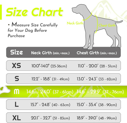 Eagloo Dog Harness Medium Sized Dog, No Pull Service Vest with Reflective Strips and Control Handle, Adjustable and Comfortable for Walking, No Choke Pet Harness with 2 Metal Rings, Green, M