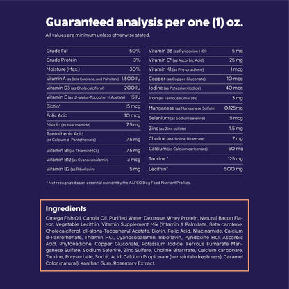 Miracle Vet High-Calorie Weight Gainer for Dogs & Cats - Multivitamin Nutritional Supplement Gel, Omega Fish Oil, Calcium - Puppy, Senior, Prenatal Cat & Dog Vitamins, Supplements for Weight Gain