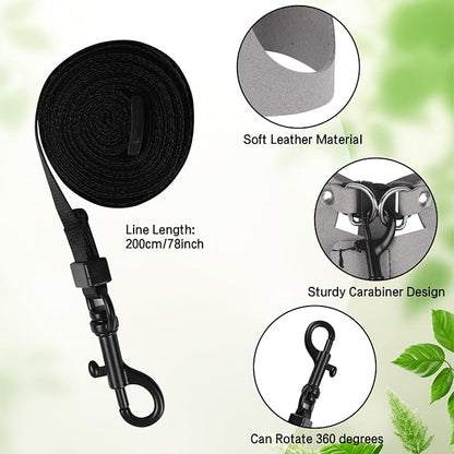 Bearded Dragon Harness Leash Set 3 Size Adjustable Lizards Training Walking Leather Vest Escape-Proof Traction Rope for Outdoor Small Reptiles Animal Squirrels (Grey)