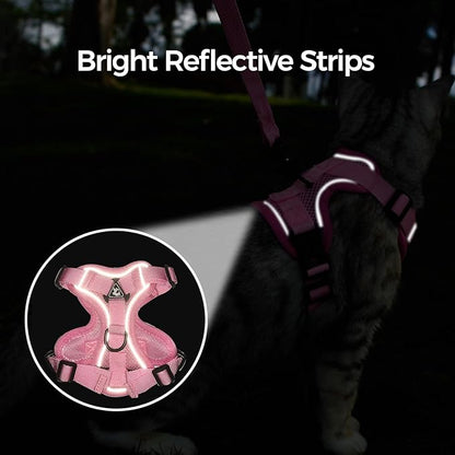 Cat Harness and Leash Set Escape Proof Tactical Extra Large Kitten Harness Emotional Support Cat Vest, Pink, XL