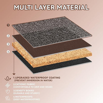 Outdoor Cat House for Shelter Feral Cat, Outside Waterproof Cat House for Outdoor/Indoor Cats, Insulated Cat Bed for All Seasons with Cozy Cushion (Brown, Zip Style)