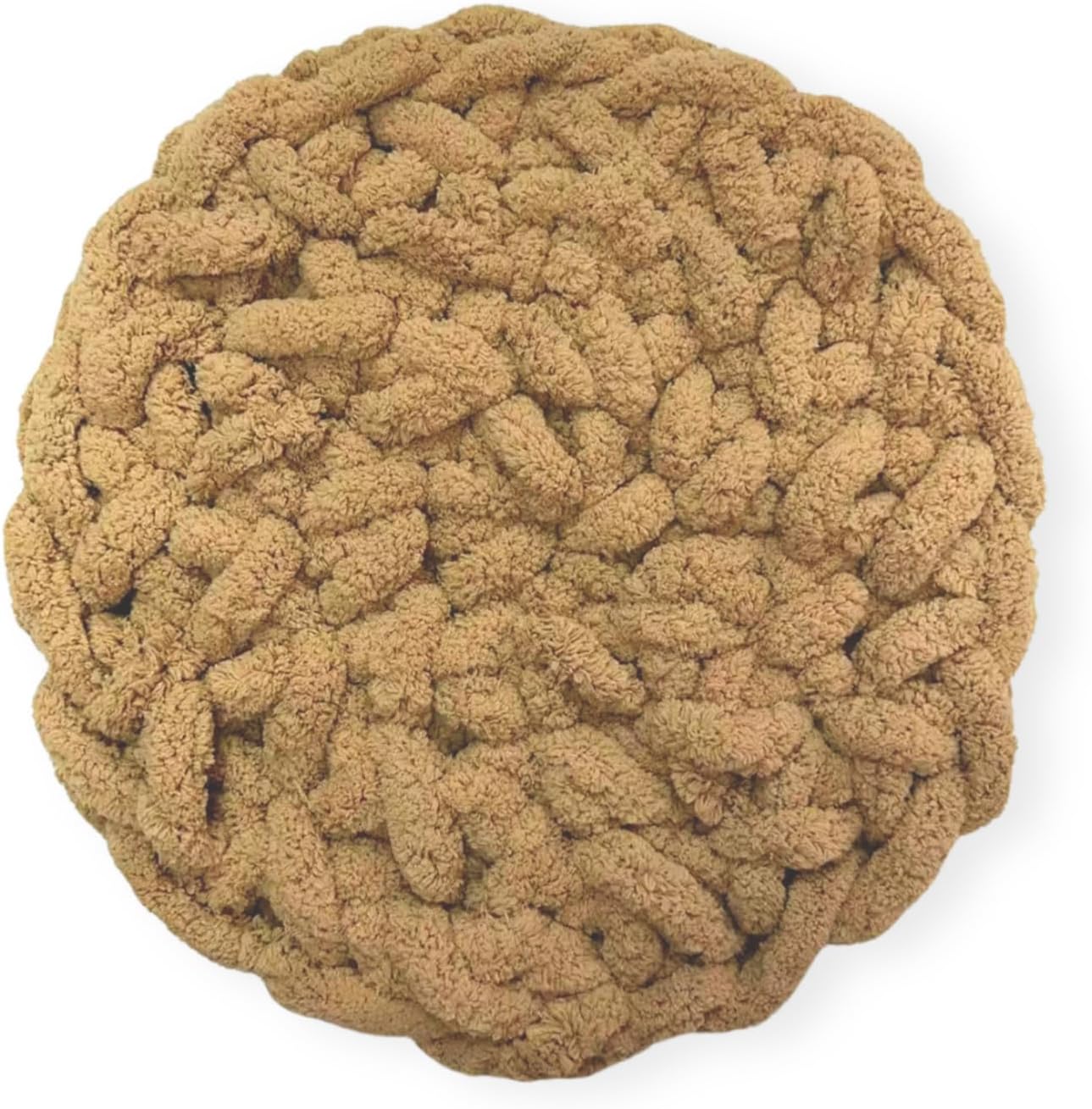 Cat Knitted Bed Mat, Extra-Soft Washable Warm Round Pads Cushions for Indoor Kittens, Cat Trees Towers, Perfect for Kneading and Sleeping (Caramel,X-Large)