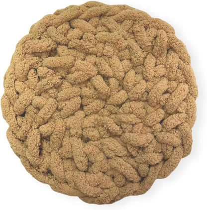 Cat Knitted Bed Mat, Extra-Soft Washable Warm Round Pads Cushions for Indoor Kittens, Cat Trees Towers, Perfect for Kneading and Sleeping (Ceremel, Medium)