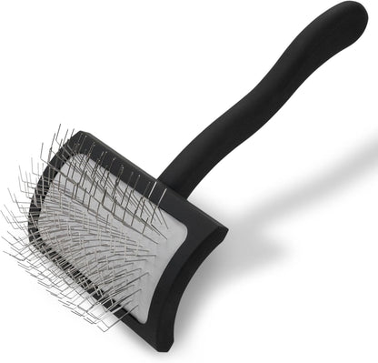 Chris Christensen Big K Dog Slicker Brush for Dogs (Goldendoodles, Labradoodles, Poodles), Groom Like a Professional, Fluff Detangle Style, Saves Time Energy, Black, Medium