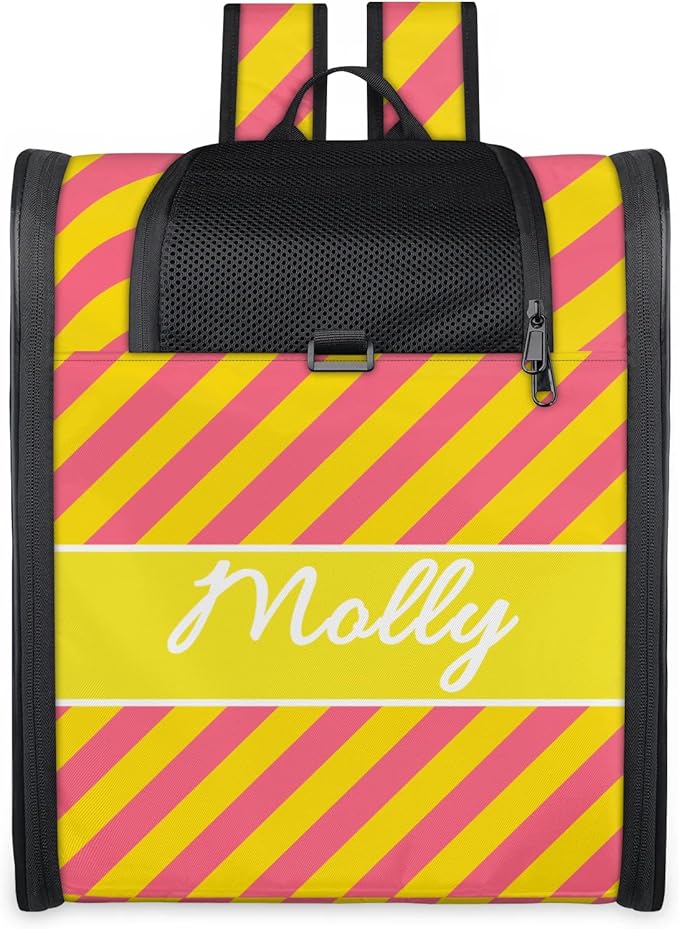 Cat Backpack Carrier-Customizable, Breathable Pet Carrier Backpack for Outdoor Travel/Vet Visits/Daily Use, Adjustable & Secure Design for Small Dogs and Cats Style10