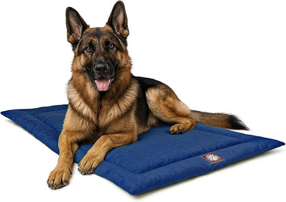 Majestic Pet Orthopedic Memory Foam Dog Crate Mat - Plush Pet Bed Pad for Crates & Kennels | USA Crafted | 48"x30" Villa Navy