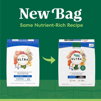 Nutro Ultra Adult Large Breed Dry Dog Food, Chicken, Lamb and Salmon Protein Trio, 13 lb Bag