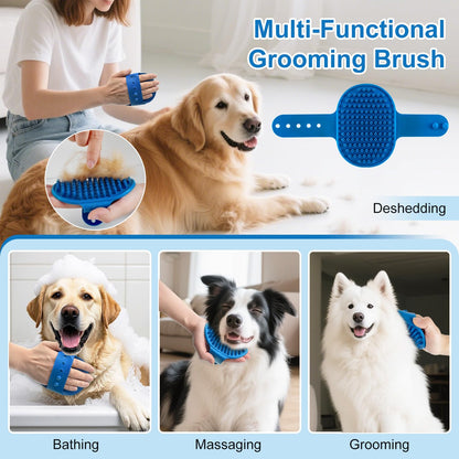 Slicker Brush for Dogs, Doodle & Poodle Brush for Long Haired Dog, Dog Slicker Brushes Goldendoodle Long Pin Detangler for Dematting (Large Curved)