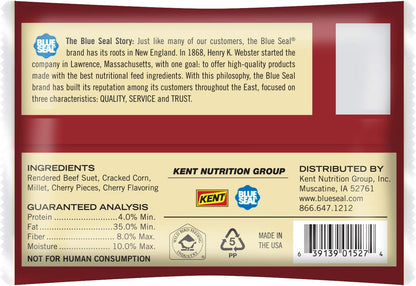 Blue Seal Cherry Suet Cakes for Wild Birds - No Mess Suet Feed, Food for Woodpeckers, Cardinals, Siskins, Sparrows & More - 11oz Suet Feeder, Bird Seed Cakes (Pack of 12)