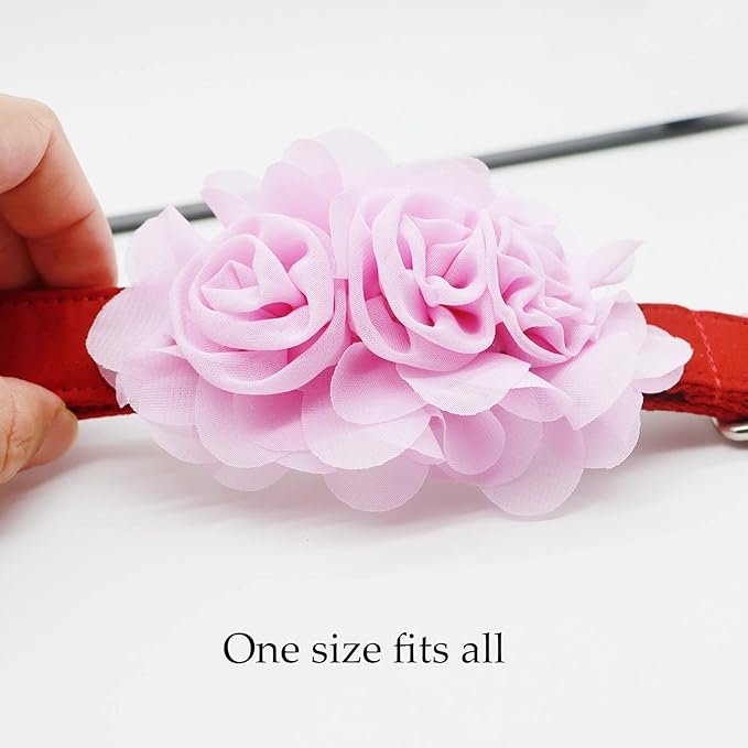 10 PCS Dog Collar Flowers, Multi-Color Pet Bow Ties Flower, Sliding Pet Collar Grooming Accessories for Puppy Small Medium Large Dogs Kitten Cats Rabbits