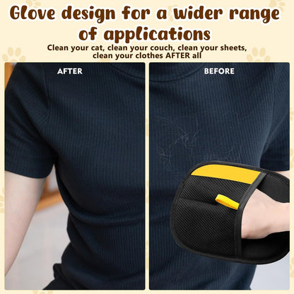 Pet Hair Removal Gloves,Electrostatic Gloves Pet Hair, Efficient Grooming Glove for Cats Dogs, Reusable Pet Hair Removal Tool for Couch, Furniture, Carpet, Curtain (3)