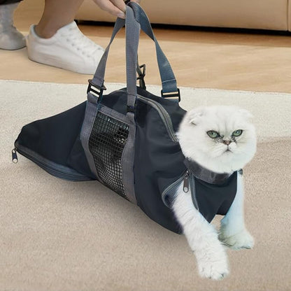 Cinf Cat Nail Clipping Cleaning Grooming Restraint Bag No Scratching Biting for Bathing Nail Trimming Injecting Examining(Black,L)