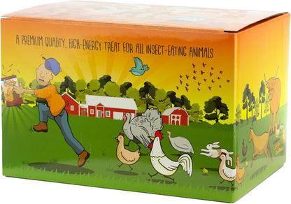 Chubby Dried Mealworms 3Lb Premium Non-GMO Dried Mealworms for Chickens High Protein Chicken Feed Meal Worms for Wild Birds