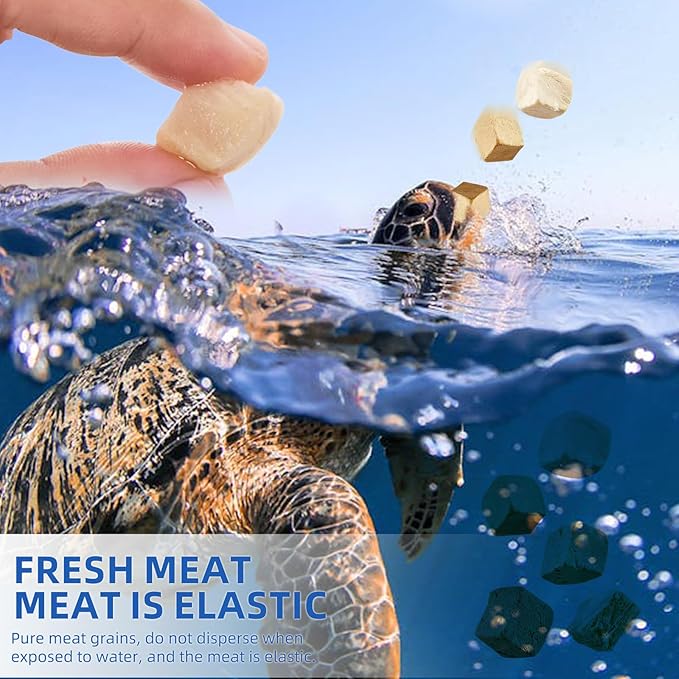 Turtle Treats,3 in 1 Meat Turtle Food,Made with Fresh Meat,Chicken&Duck&Fish Freeze-Dried,Enriched Protein & Vitamins(90g/3.17oz) (S, Chicken)