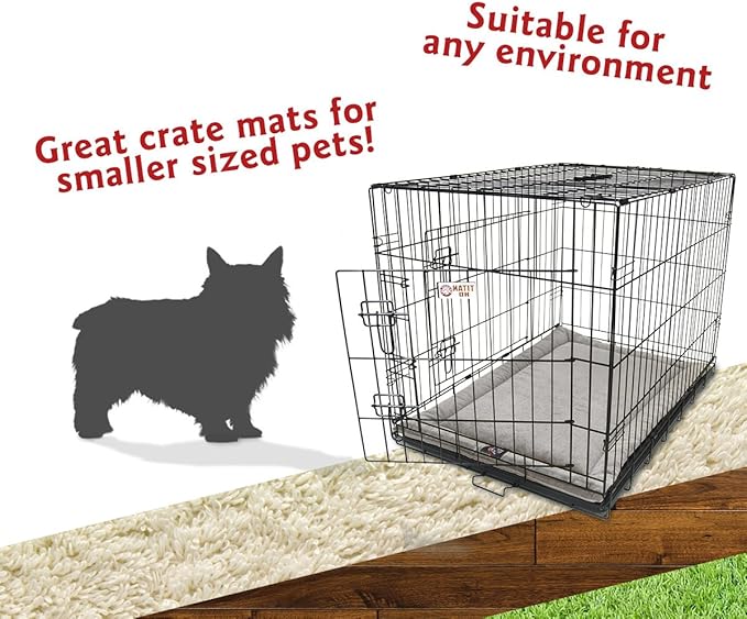 Majestic Pet Orthopedic Memory Foam Dog Crate Mat - Plush Pet Bed Pad for Crates & Kennels | USA Crafted | 24"x18" Villa Vintage