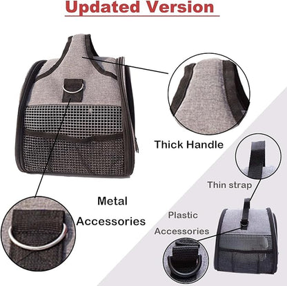 Guinea Pig Carrier, Small Pet Carriers for Rabbit Hamster Bird Bunny Bearded Dragon Kitty and Etc. Animal Bag with Stable Handle and Waterproof Pad, Easy Travel and Vet Visit-Large