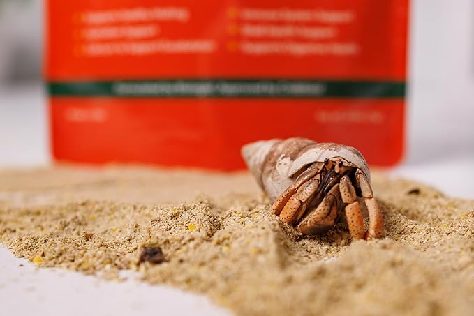 Hermit Crab Food - Premium Complete Diet. Non-GMO Organic. US FDA Facility. Supports Molting, Shell Health, Digestive System and Over-All Immune System - 2.5 oz