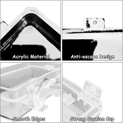 Tfwadmx 2 Pcs Chameleon Bowl, Reptile Feeding Food, Water Dish Gecko Worm Feeder Anti-Escape Hanging Chameleon Supplies Accessories for Lizard Bearded Dragon Snakes