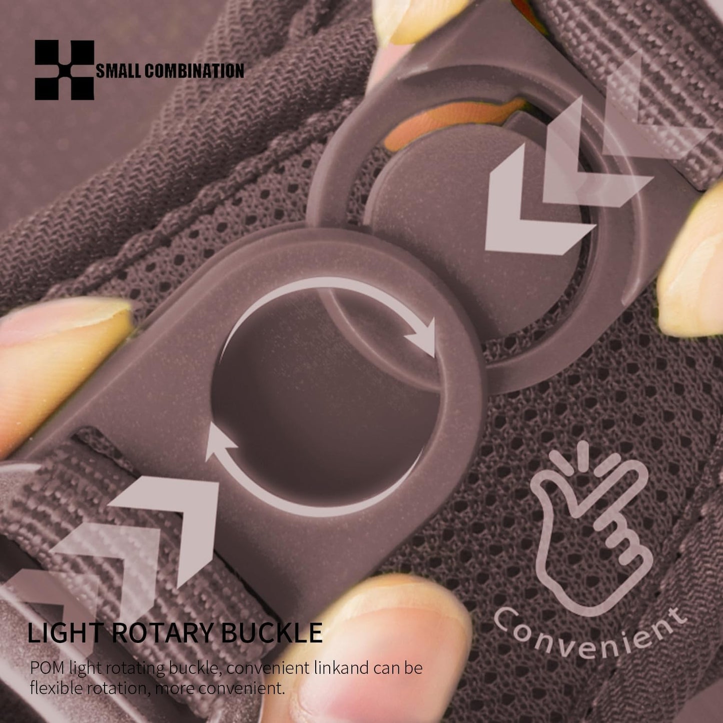 Adjustable Dog Harness with Leash, Reflective Mesh, No-Pull Design，Matching Lead Rope (Brown, L)