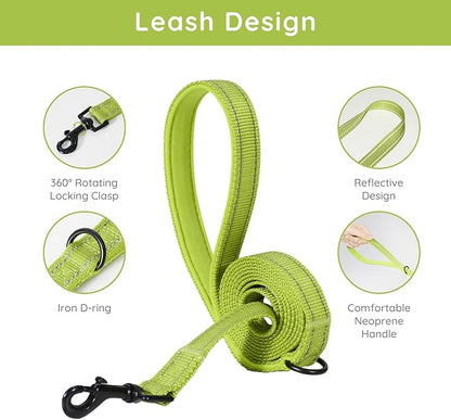 BELLA & PAL Step in Vest Harness for Small and Medium Dogs, No Pull Small Dog Harness with Leash Set, Comfortable Air Mesh Dog Vest Harness with Reflective Strip (Avocado Green, XXS)