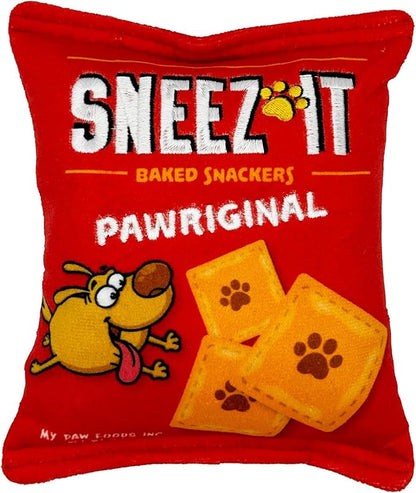 Huxley & Kent Funny Dog Toy w/Squeaker – Power Plush Squeaky Dog Toys for Small, Medium & Large Dogs – Soft Stuffed Animal for Indoor Play & Fetch - Sneez-It, Small