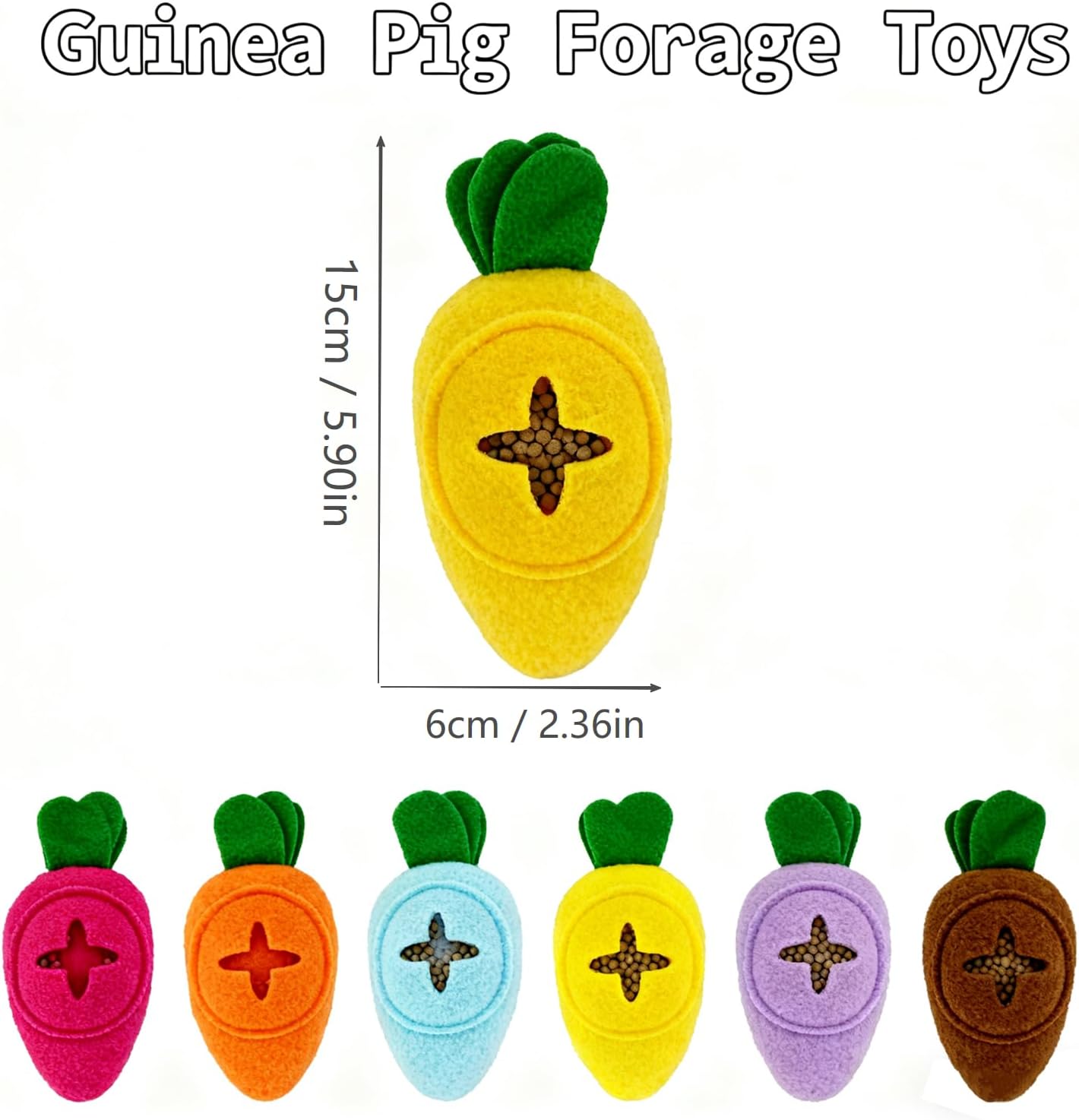 6 Pack Hamster Feeding Toys, Small Animals Toys Foraging, Rat Puzzle Feed Game Toy Washable Slow Feeder for Guinea Pigs Ferrets Hedgehog