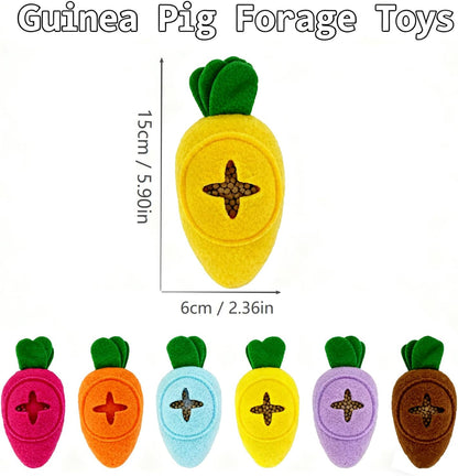 6 Pack Hamster Feeding Toys, Small Animals Toys Foraging, Rat Puzzle Feed Game Toy Washable Slow Feeder for Guinea Pigs Ferrets Hedgehog