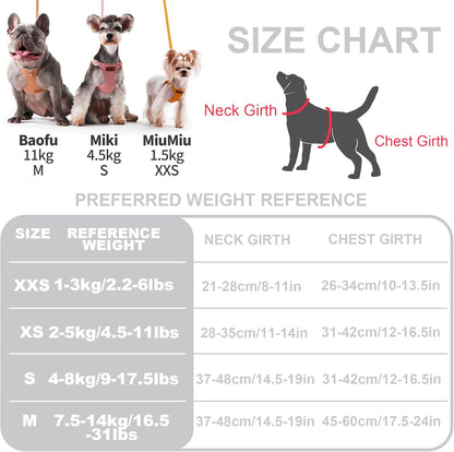 Puppytie No Pull xs Dog Harness with Multifunction Dog Leash,Soft Adjustable No Choke Escape Proof Pet Harness Vest,Denim Gray,XXS