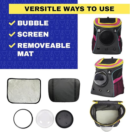 Fat Cat Backpack Carrier - Airline Approved Cat Carrier with Space Capsule Bubble for for Small Cats, Kitten - Premium Stray Cat Carrier Backpack for Outdoor, Travel, Hiking, Pet Supplies