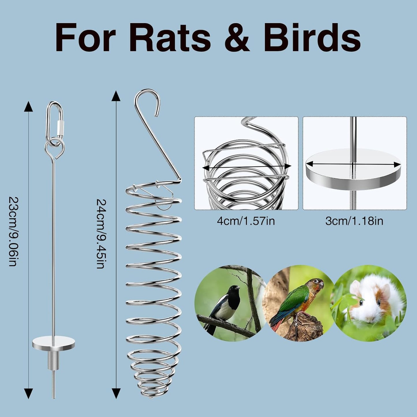 GFZ Rat Foraging Toy - Hanging Chew Slow Feeder Enrichment Interactive toys in hamster cages for Small Pets Like Rabbits, Birds, Guinea Pigs - Easy to Install (2PCS, Small)