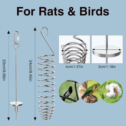 GFZ Rat Foraging Toy - Hanging Chew Slow Feeder Enrichment Interactive toys in hamster cages for Small Pets Like Rabbits, Birds, Guinea Pigs - Easy to Install (2PCS, Small)