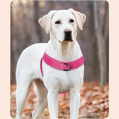 No Pull Dog Harness Pink for Small Medium Large Sized Dog, Reflective Escape Proof Adjustable Dog Harnesses with 2 Patch, S