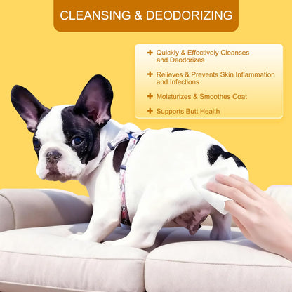 MIOSSZI 610 Pcs Pet Cleaning Deodorizing Wipes Kit for Dogs & Cats Daily Cleaning Paws, Face Tear Stain & Full Body & Sensitive Skin, Gentle & Unscented, Hypoallergenic Ingredients Pet Grooming Wipes
