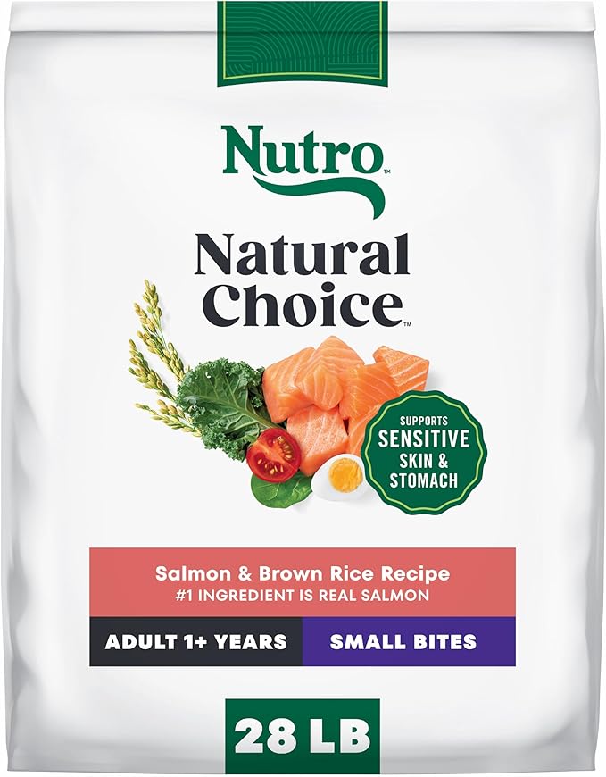 Nutro Natural Choice Salmon & Brown Rice Adult Small Bites Dog Food Recipe, 28 lb. Bag