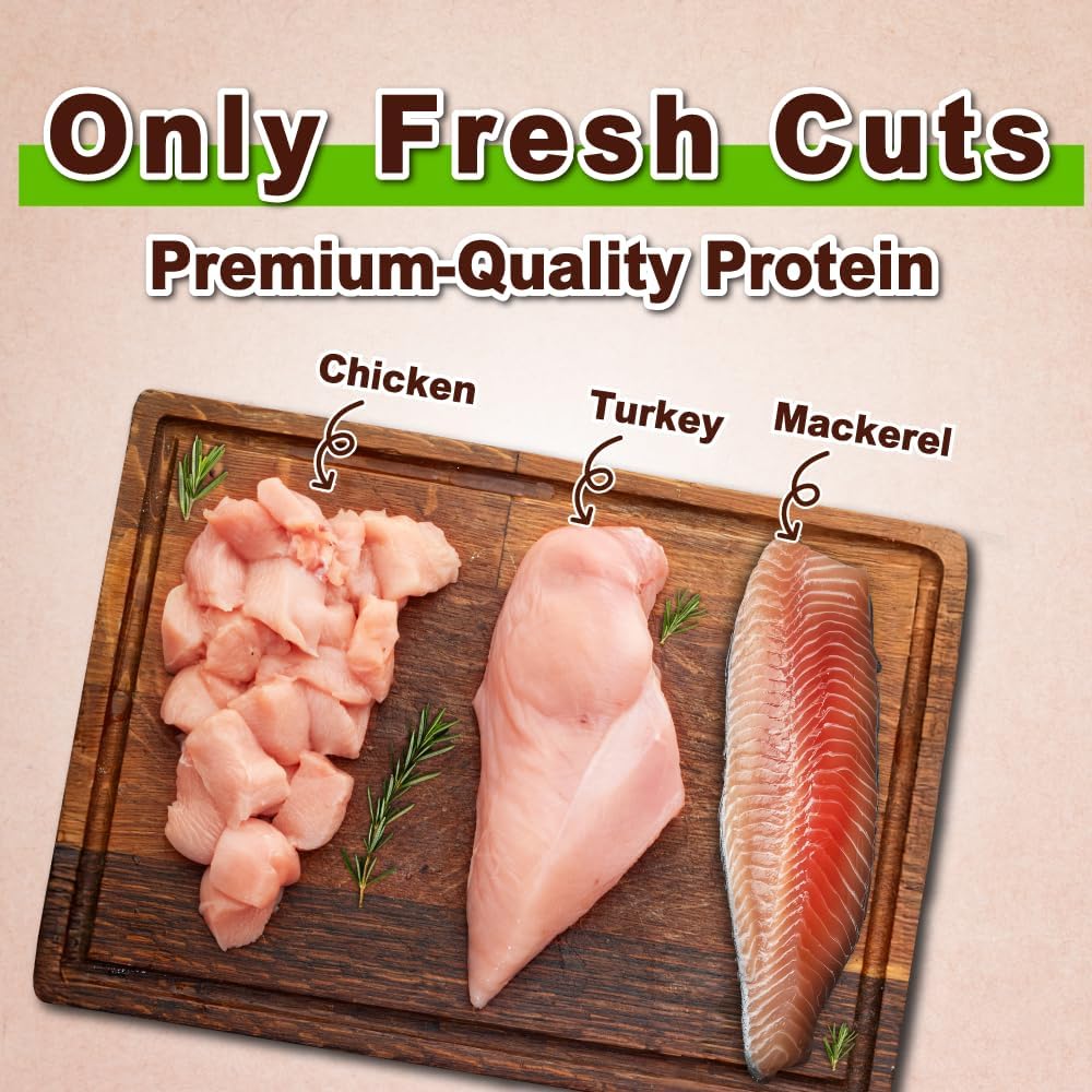 AFreschi Natural Cat Treats Turkey & Chicken & Mackerel W Shape 6 oz, All-Natural, High-Protein, Grain-Free, Healthy, Low-Fat, Easily Digestible