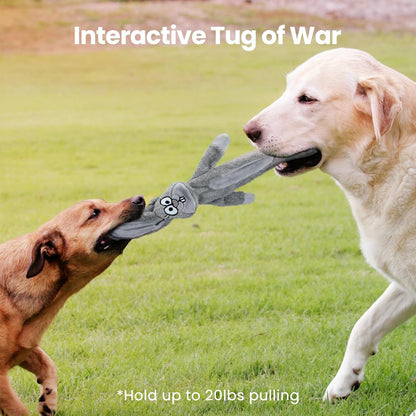 HGB No Stuffing Dog Toys for Aggressive Chewers, Squeaky Crinkle Plush Dog Toys to Keep Them Busy & Puppy Teething for Small, Medium, Large Breed, Cute Bunny & Sloth