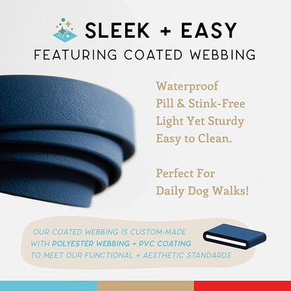 Wildebeest Funston Waterproof Dog Leash - Heavy Duty 4ft Long Leash for Small, Medium and Large Dogs - 1000D Nylon, Scratch & Stink-Resistant & Pill-Free - Nylon Wrap Handle (3/4" Wide, 4 ft Length)