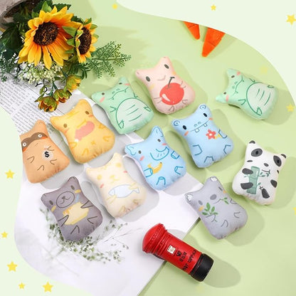 Gejoy 20 Pieces Catnip Toys for Indoor Cat Plush Kitten Cat Chew Toys Catnip Kitten Entertaining Interactive Dolls(Charming)